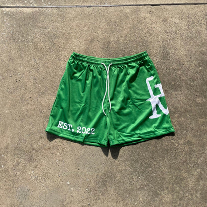 Green Mesh Shorts