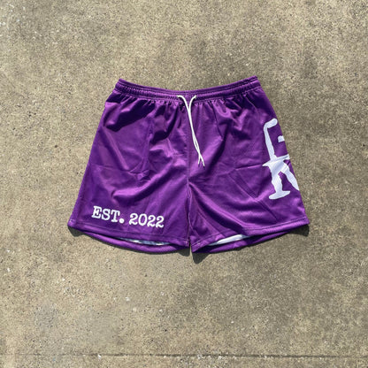 Purple Mesh Shorts